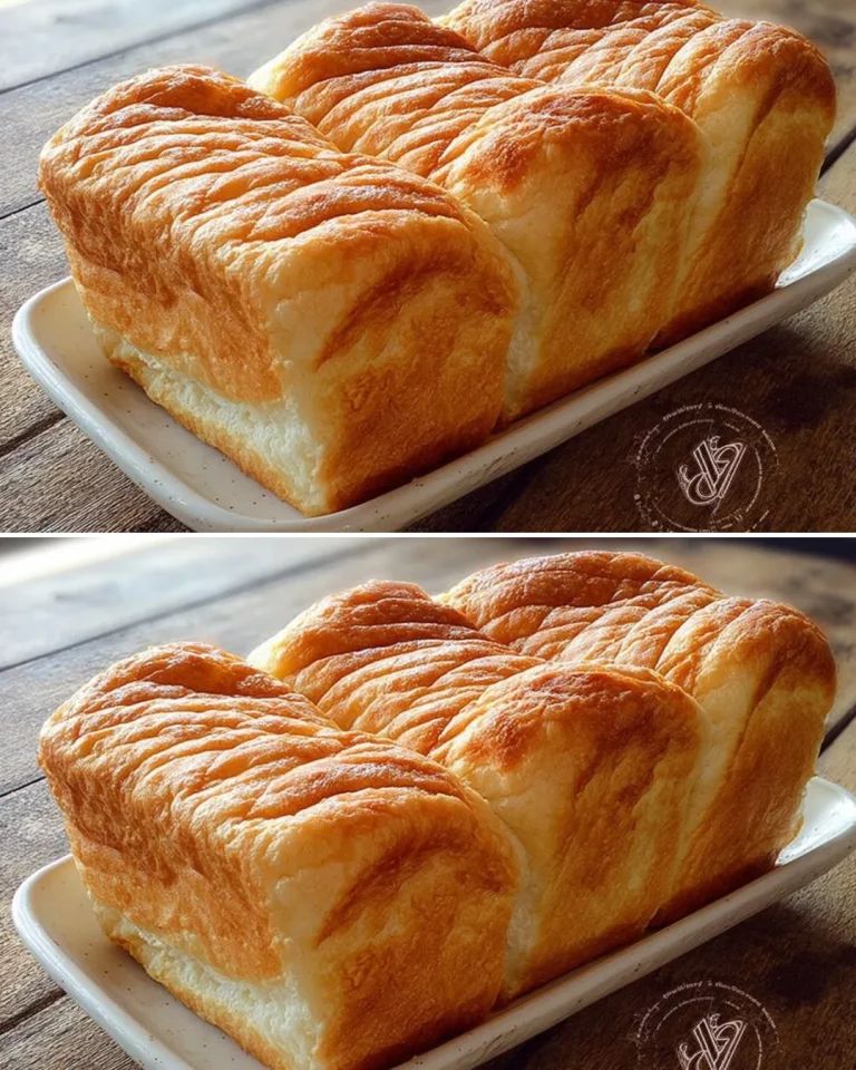 Freshly baked Japanese milk bread loaf with a soft and fluffy texture