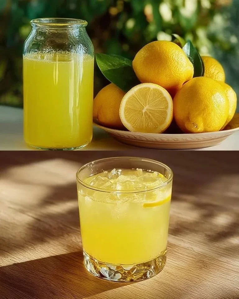 Freshly made lemonade served in a chilled glass with lemon slices.