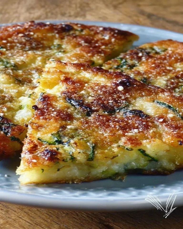 Scarpaccia - Traditional Tuscan Zucchini Tart with fresh ingredients