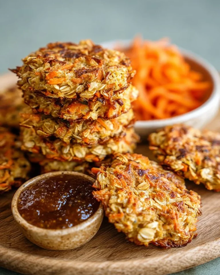 4 ingredient carrot cake oatmeal cookies on a plate