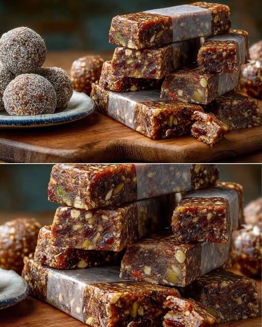 High-Protein Plant-Based Energy Bars with Dates and Nuts