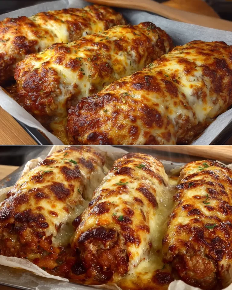 Cheesy Stuffed Meat Rolls with Vegetables