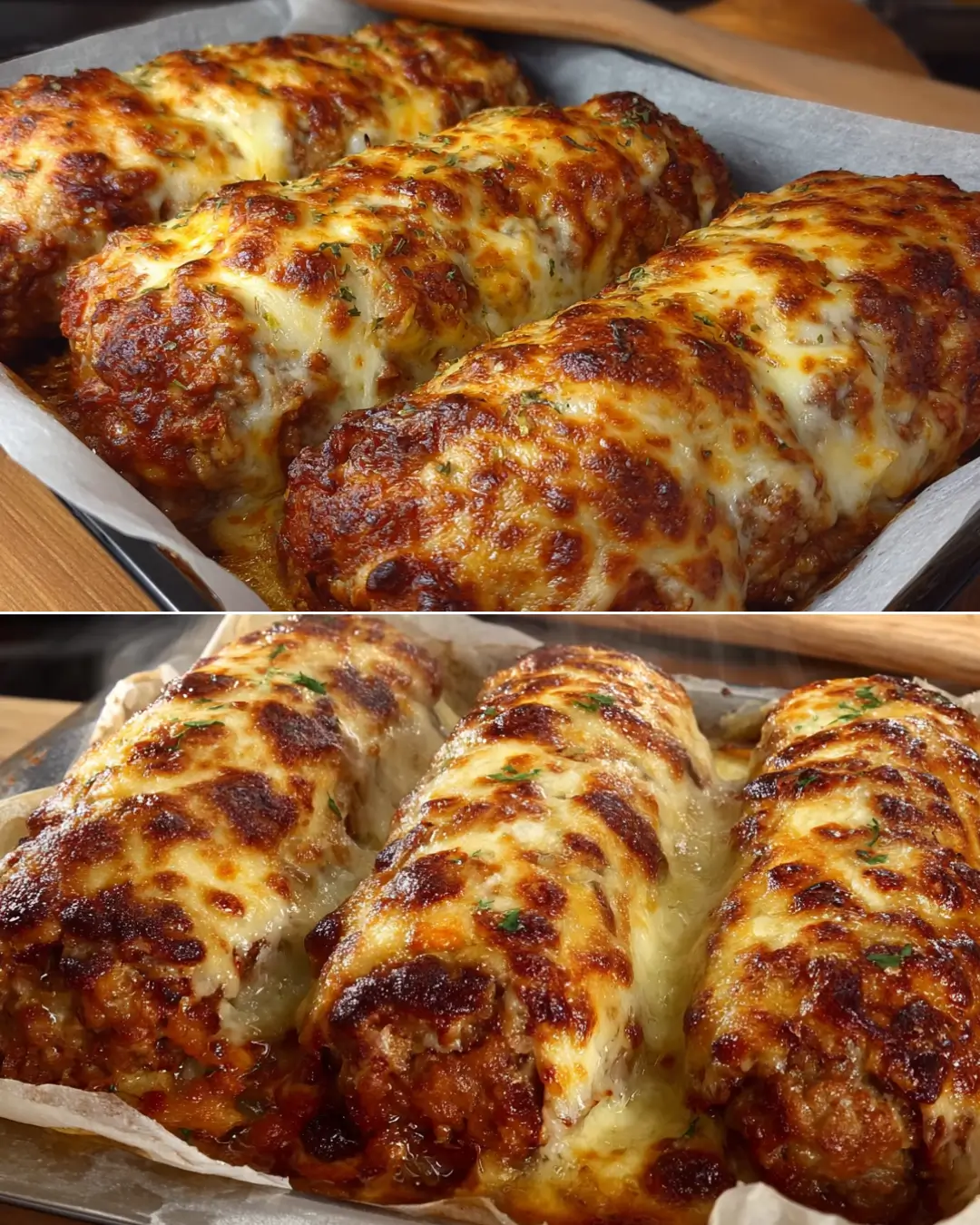 Cheesy Stuffed Meat Rolls with Vegetables