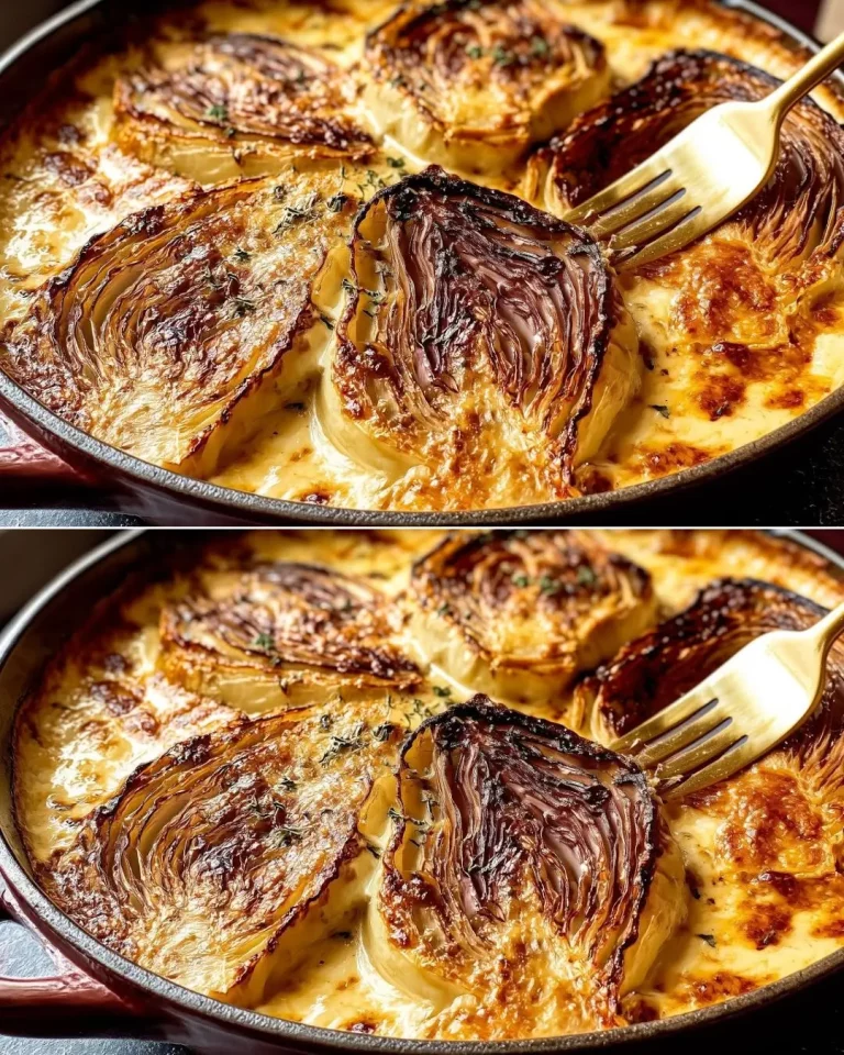 Baked Creamy Cheesy Cabbage