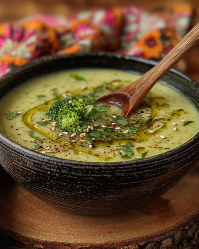 Creamy Vegan Broccoli Garlic Soup