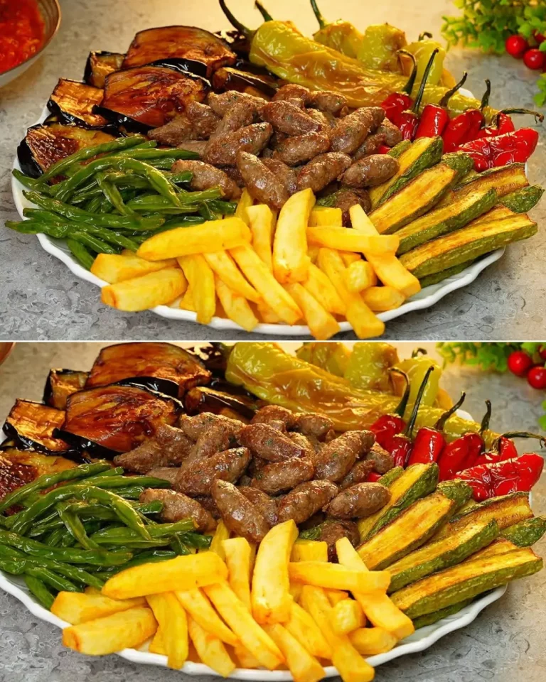 Mixed Fried Vegetable Platter with Kofta
