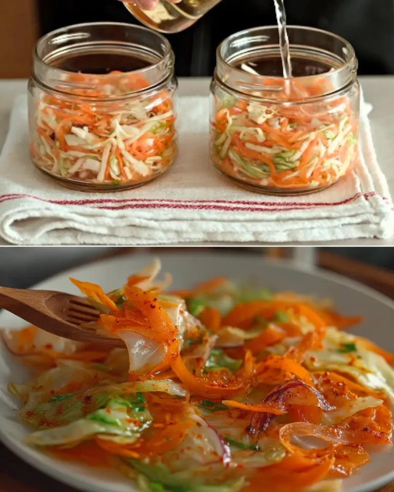 Quick Pickled Cabbage and Carrots