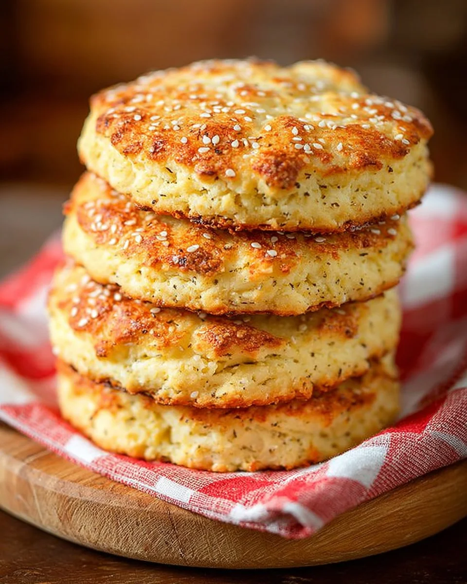 Homemade cauliflower bread buns on a wooden table