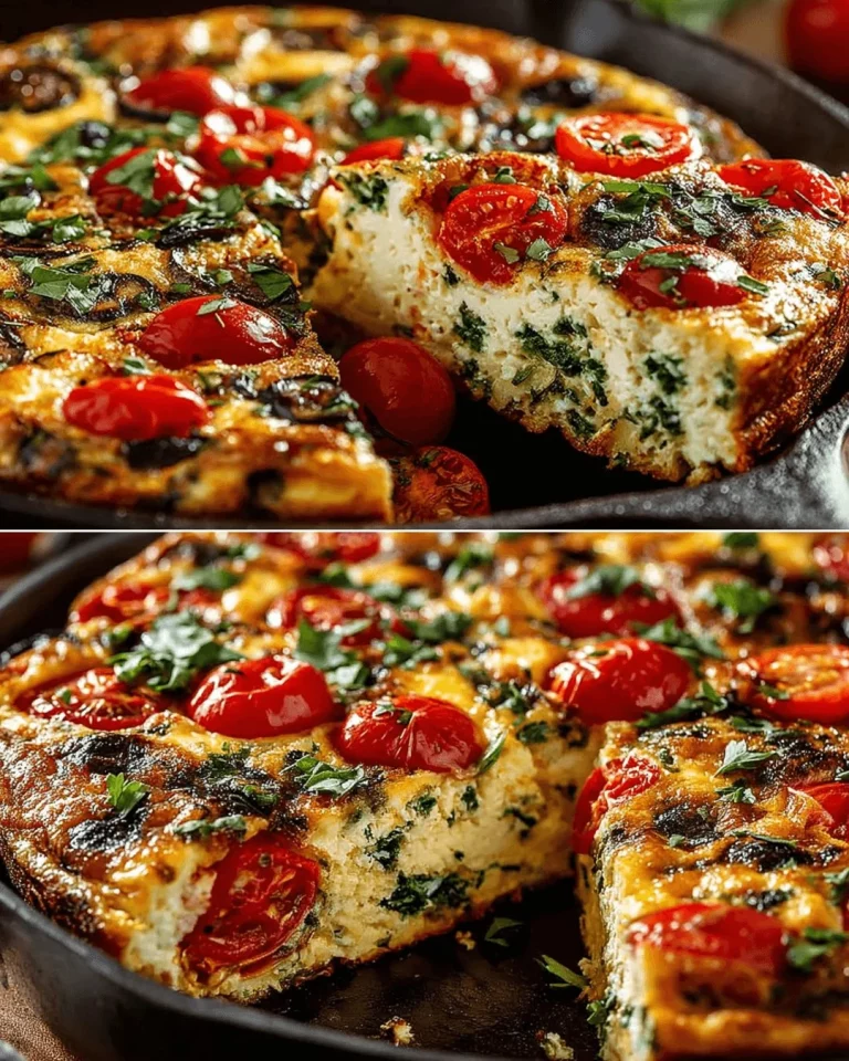Healthy vegetable frittata loaded with fresh vegetables for a nutritious meal.
