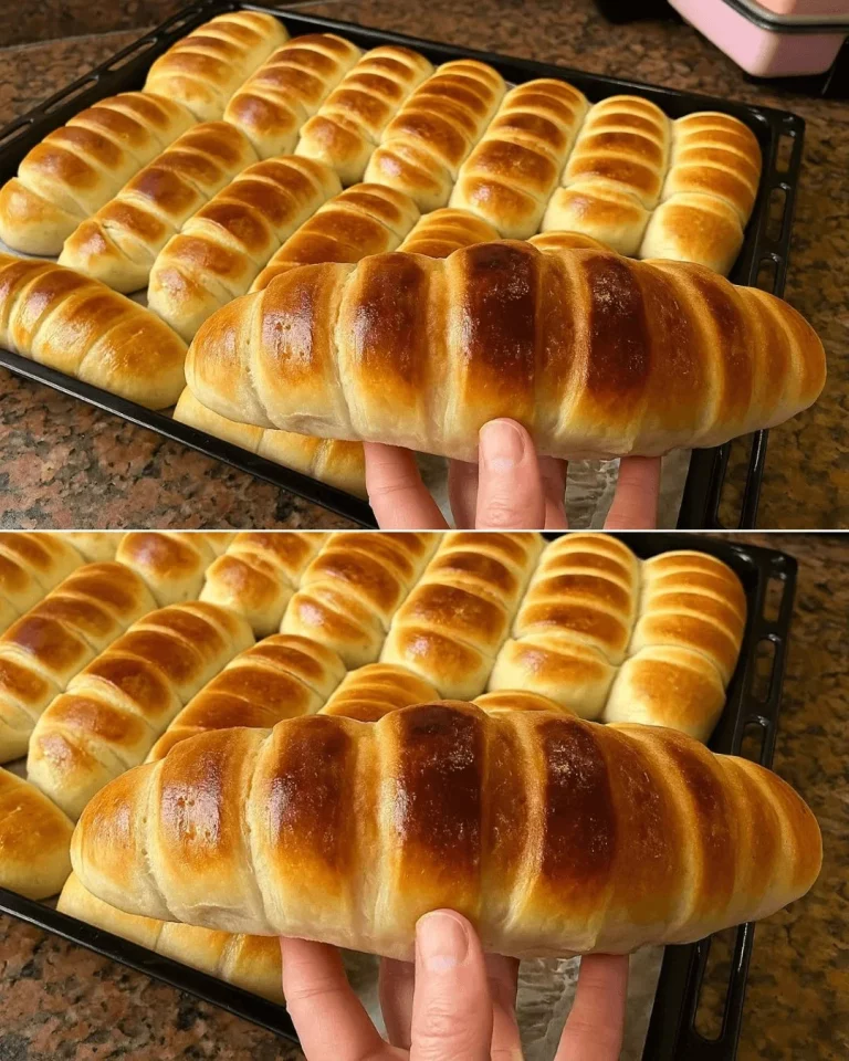 Milk buns filled with creamy cocoa for a delicious dessert