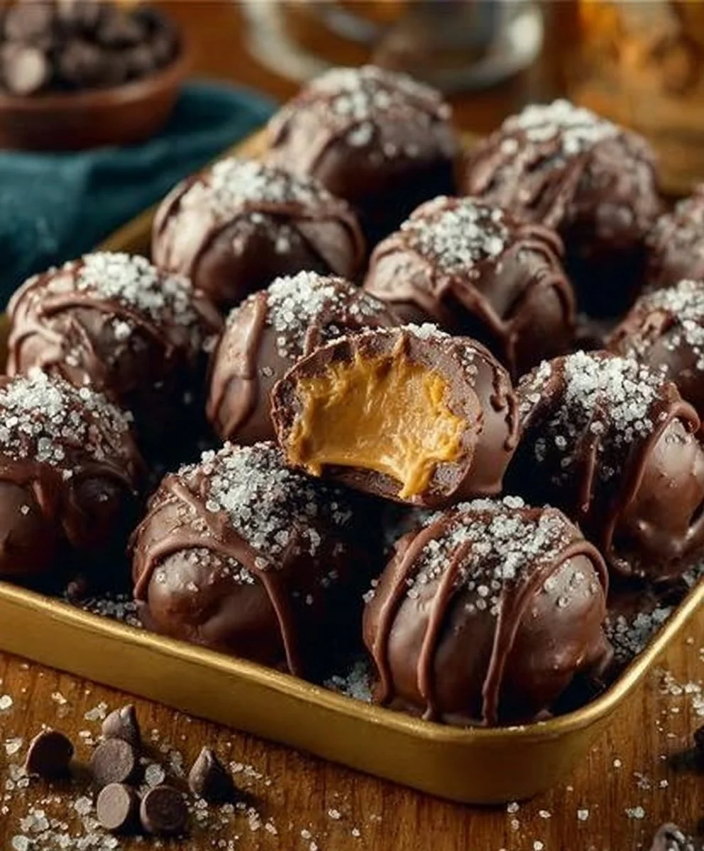 Delicious no-bake peanut butter balls on a plate ready to enjoy