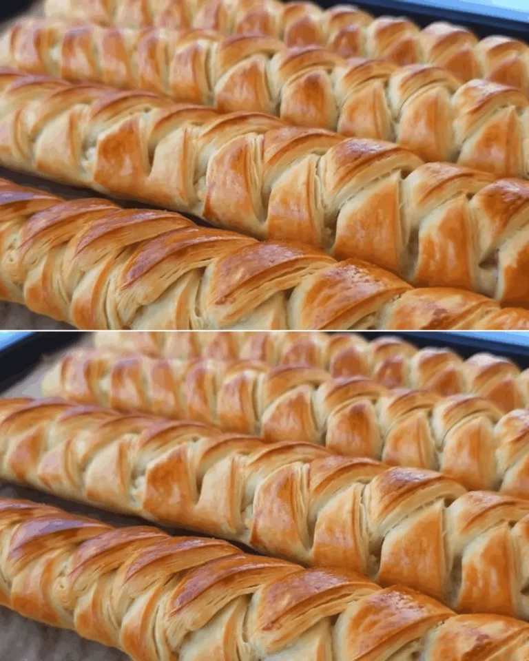 Delicious puff pastry filled with creamy cheese filling