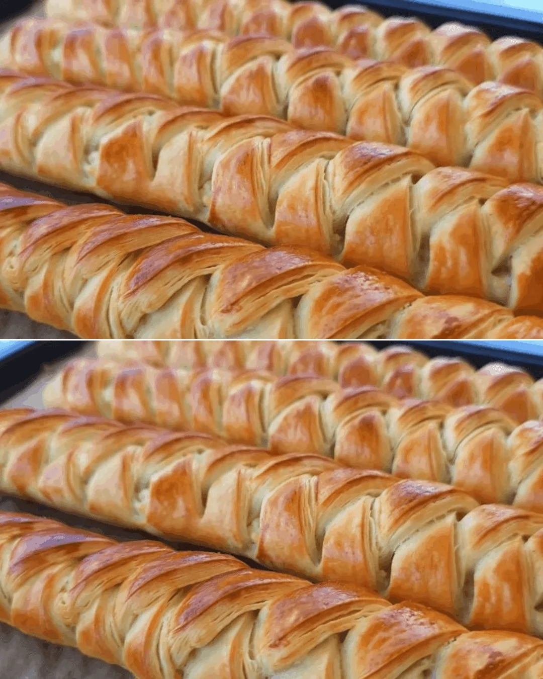 Delicious puff pastry filled with creamy cheese filling