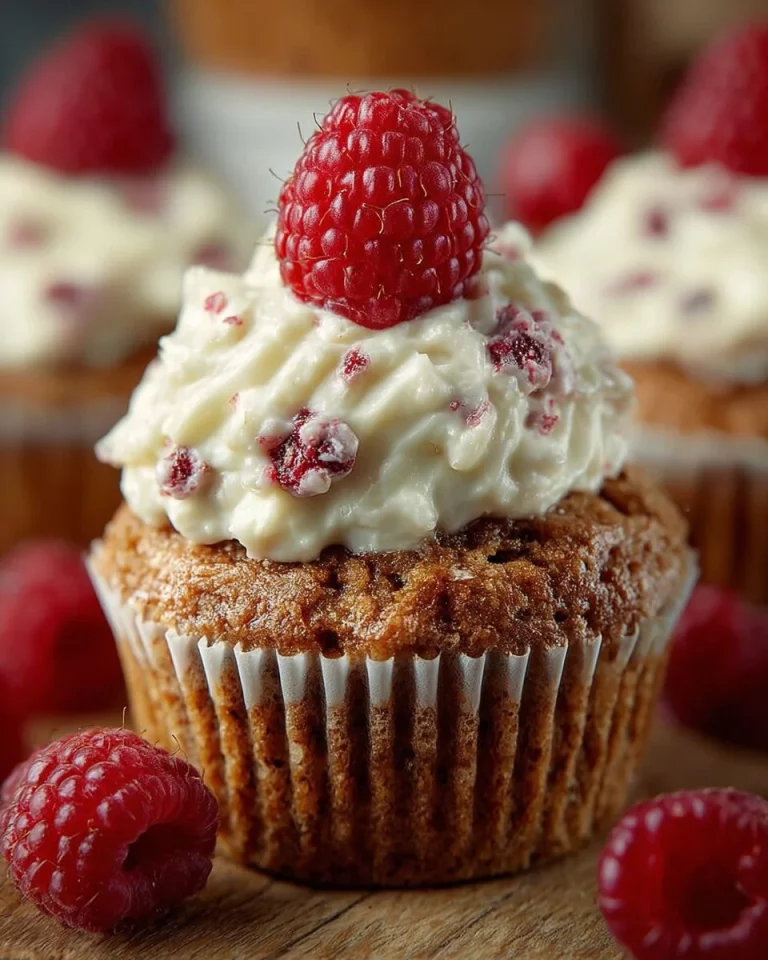 Freshly baked Raspberry Hazelnut Muffins on a cooling rack
