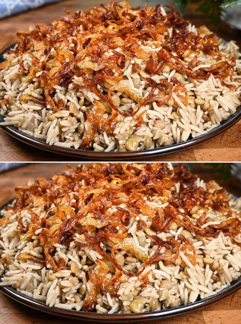 The Best Brown Lentils and Rice with Caramelized Onions