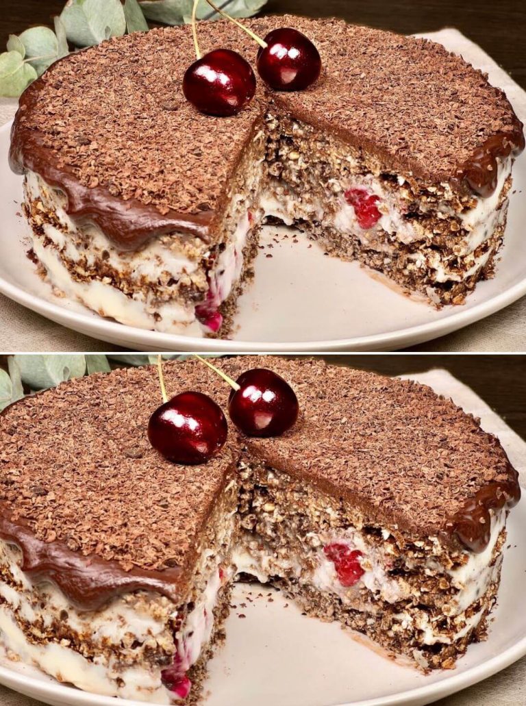 Sugar-Free No-Bake Cherry Chocolate Oat Cake
