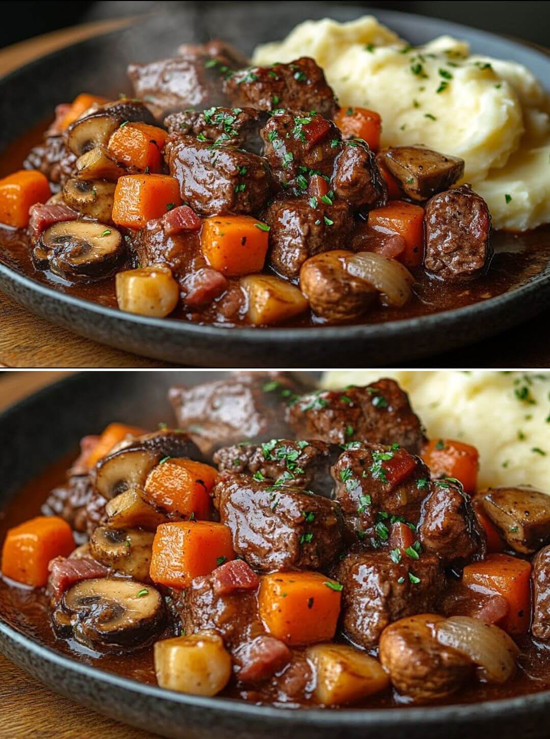 Classic French Beef Bourguigno