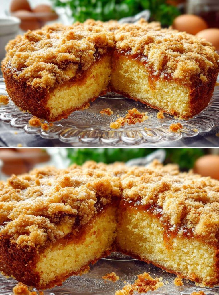 Quick 30-Minute Jam Crumb Cake