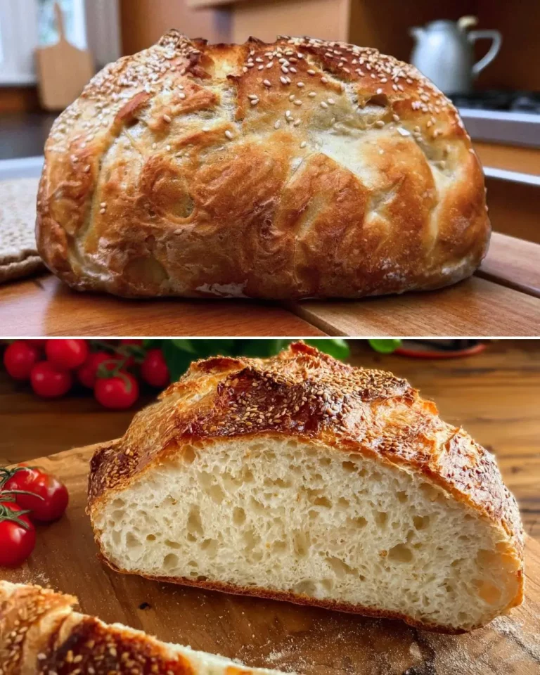 4-Ingredient No-Knead Crispy Bread