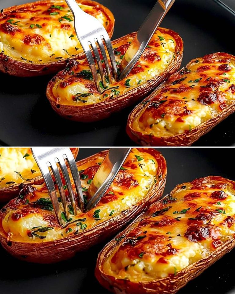 Stuffed Potato Boats with Ground Bee