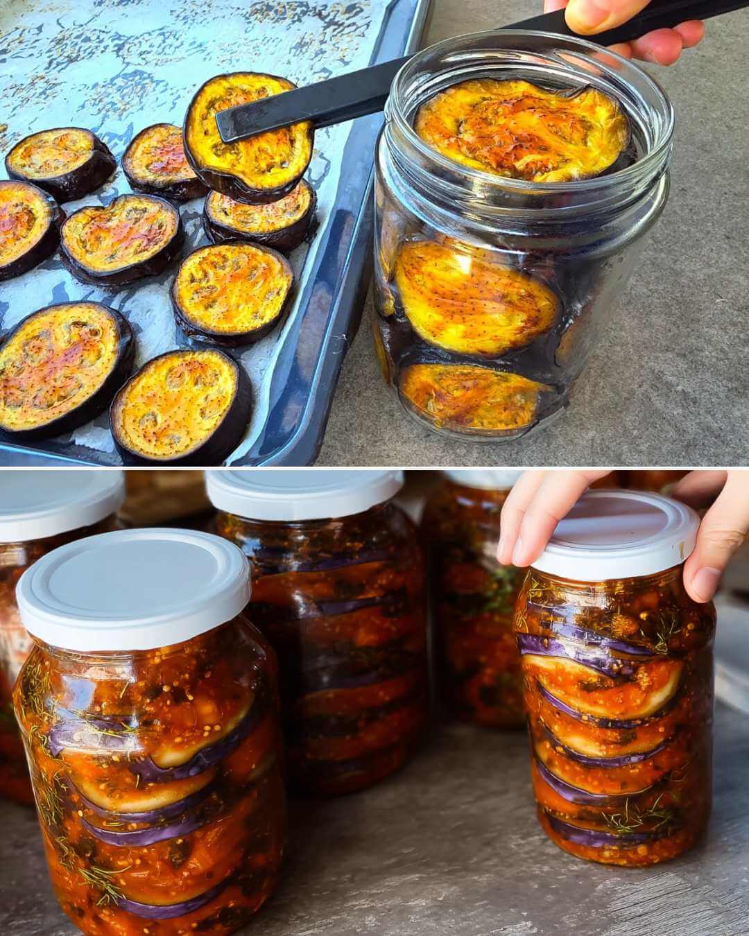 Preserved Eggplant in Jars: Traditional Method for Year-Long Storage