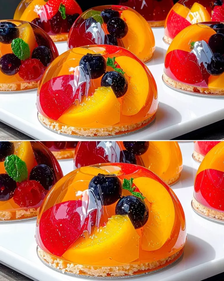 Fresh Fruit Gelatin Cups with Watermelon Base