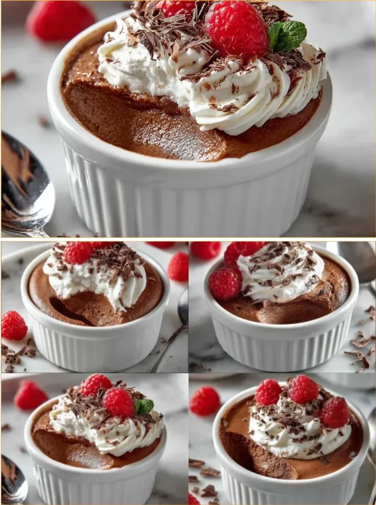 High protein cottage cheese chocolate mousse topped with chocolate shavings
