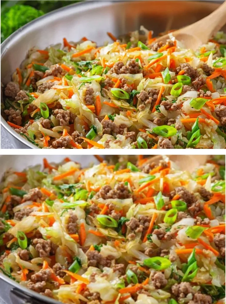 Delicious egg roll in a bowl served with fresh vegetables and savory sauce