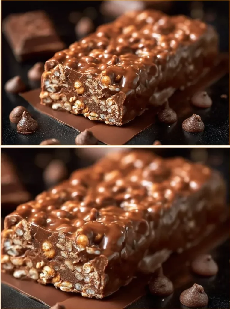 Delicious homemade Crunch Bars made with crispy rice and chocolate.