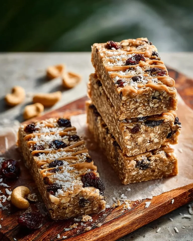 Delicious homemade protein bars made with nuts and chocolate.