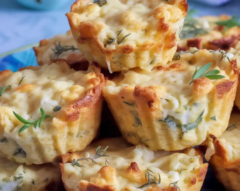 Deliciously baked cauliflower cheese bread muffins, perfect for a low-carb snack.