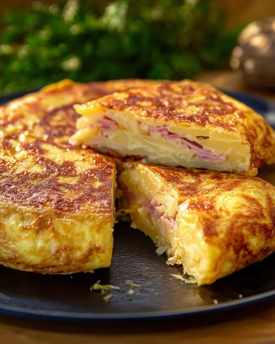 Delicious Potato Ham Frittata with golden potatoes and savory ham cooked to perfection.