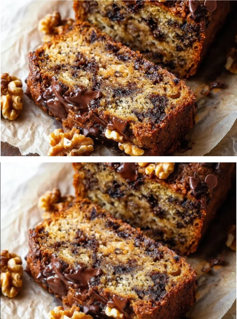 Delicious vegan and gluten-free healthy banana bread on a wooden table