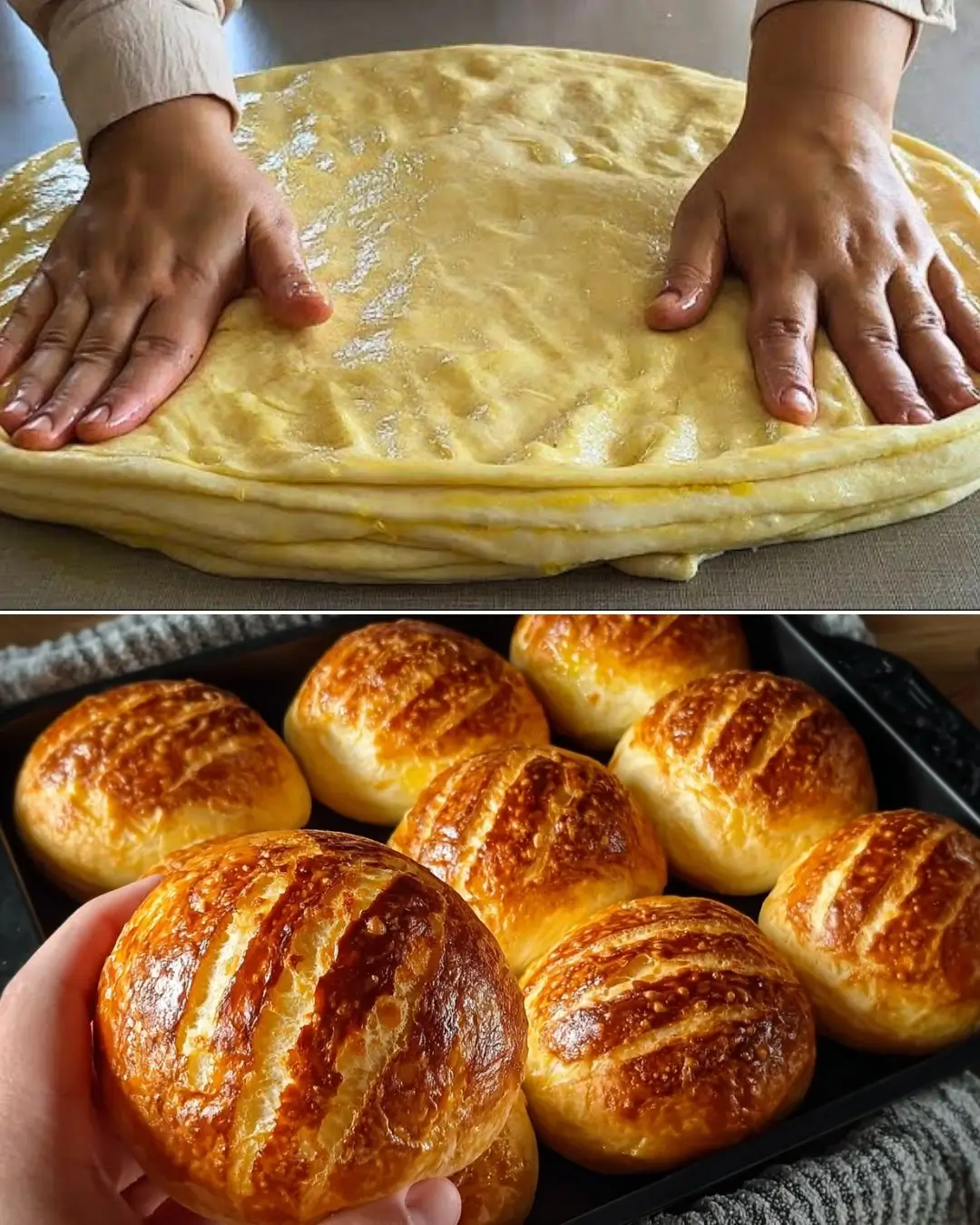 Soft Layered Pastry Rolls with Cheese