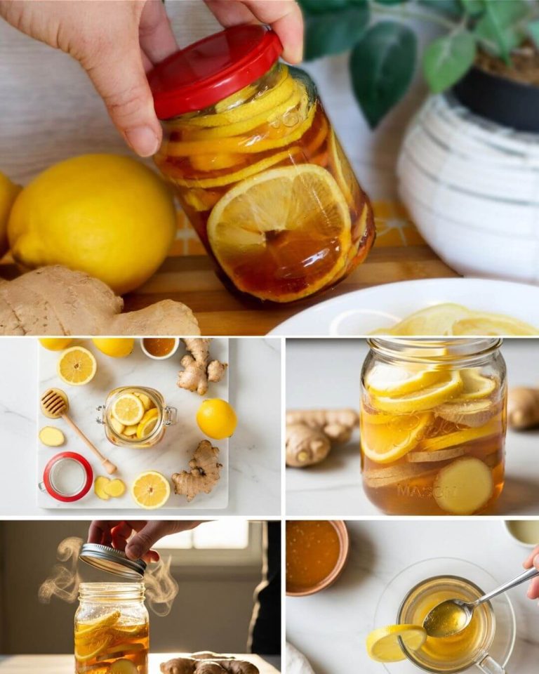 Lemon and Ginger in a Jar for Strong Immunity and Cold Prevention