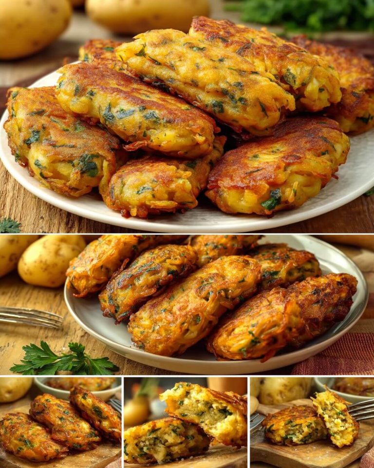 Crispy Potato Fritters with Creamy Cucumber Sauce