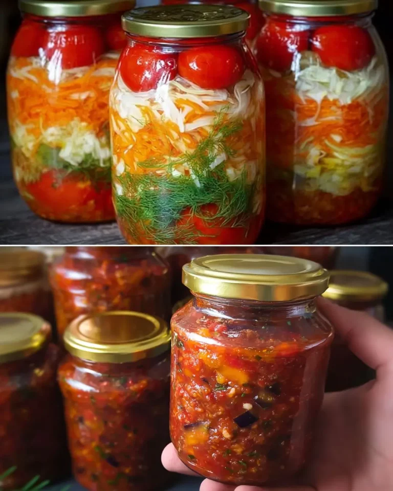 Georgian-Style Pickled Cabbage and Eggplant