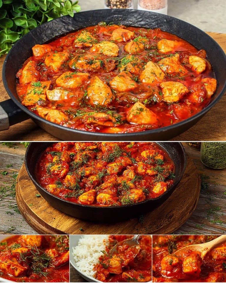 Savory Chicken and Rice Skillet with Tomato Sauce