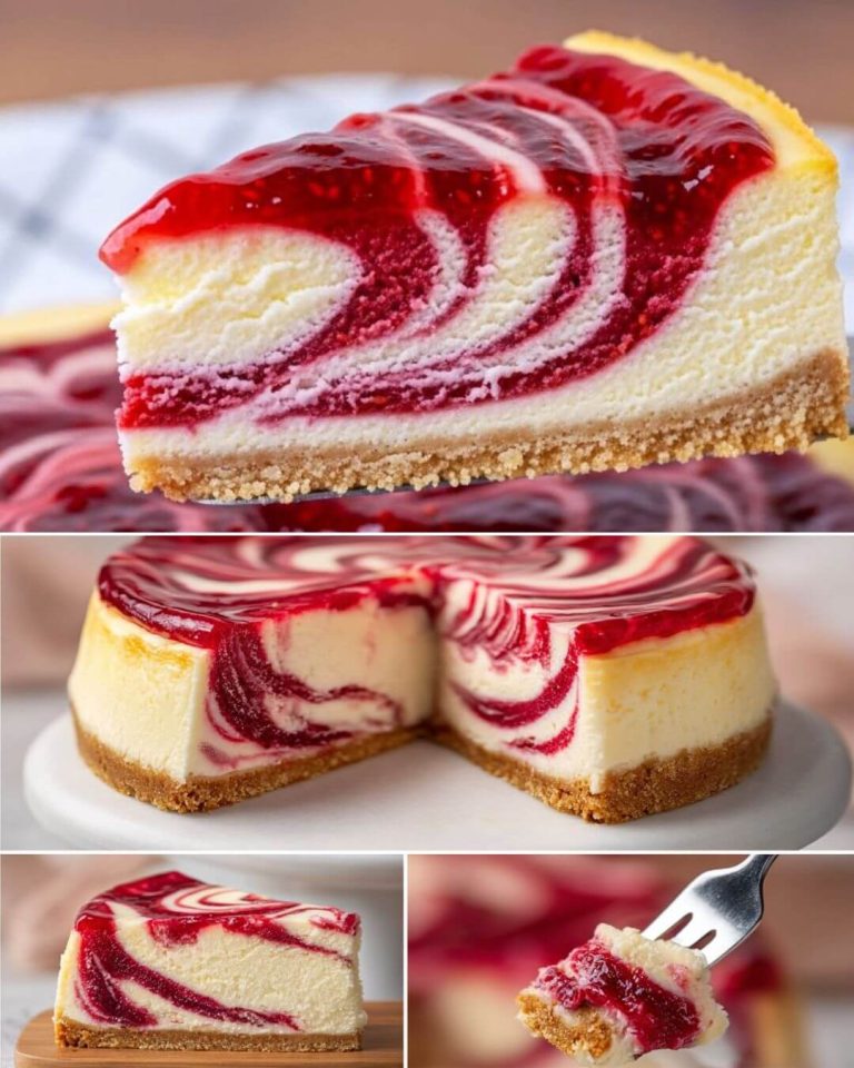 Stunning Raspberry Zebra Cheesecake