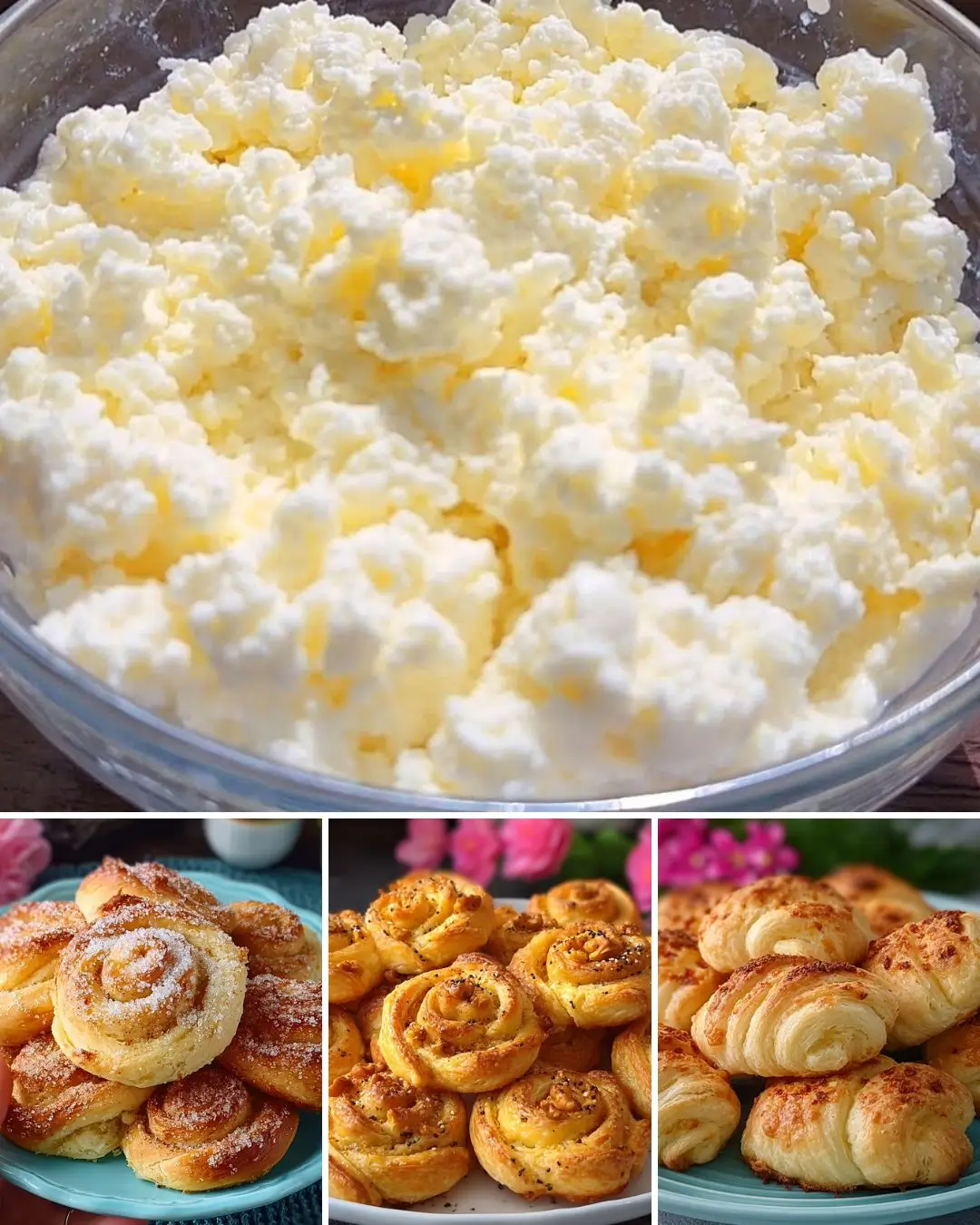 French-Style Cottage Cheese Rose Pastries