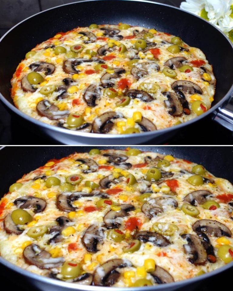 No-Knead Stovetop Liquid Pizza - Ready in 5 Minutes
