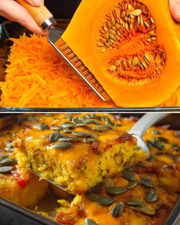 Savory Baked Pumpkin Casserole with Vegetables and Cheese