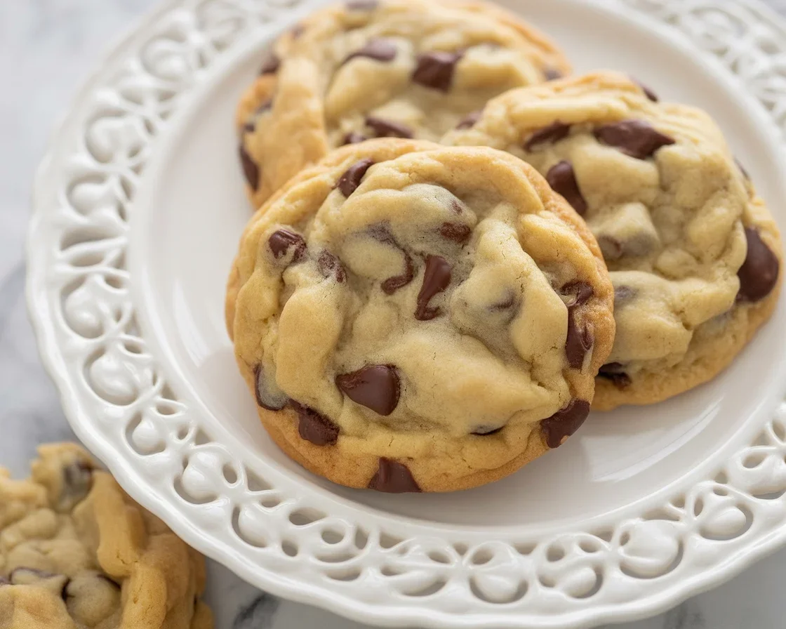 Delicious almond flour chocolate chip cookies with crispy edges and soft centers.