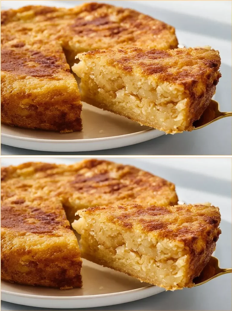 Delicious Apple Oat Crumble Cake served on a rustic wooden table.