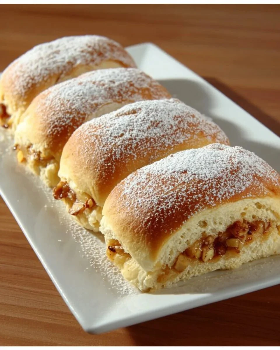 Delicious homemade Apple Strudel with flaky pastry and spiced apple filling.