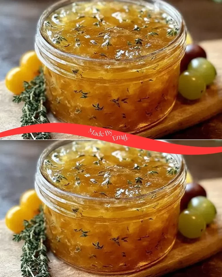 Jar of Apple Thyme Jam with fresh apples and thyme sprigs