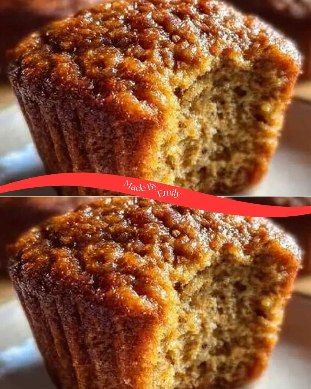 Healthy Banana Oatmeal Muffins without flour and sugar.