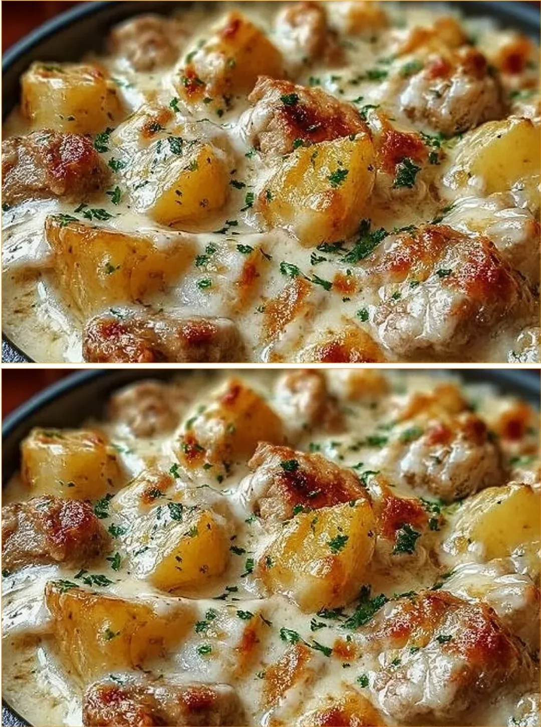 Garlic Parmesan Chicken and Potatoes recipe in a crockpot for easy cooking