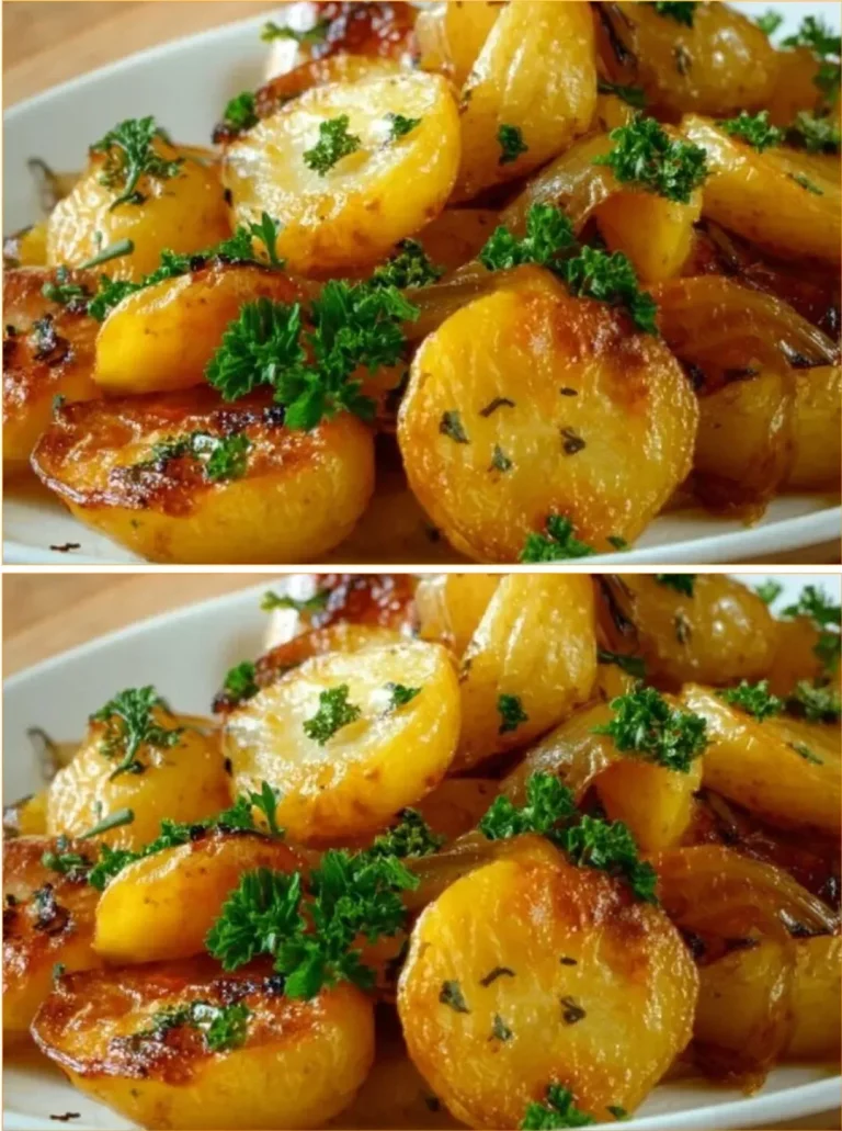 Delicious Parson's Potatoes served with herbs and seasoning
