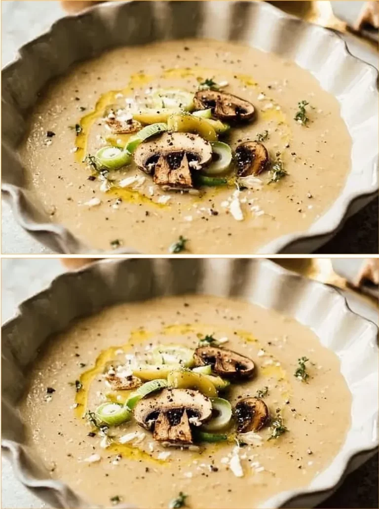 Bowl of Remy's Ratatouille Soup garnished with fresh herbs and vegetables